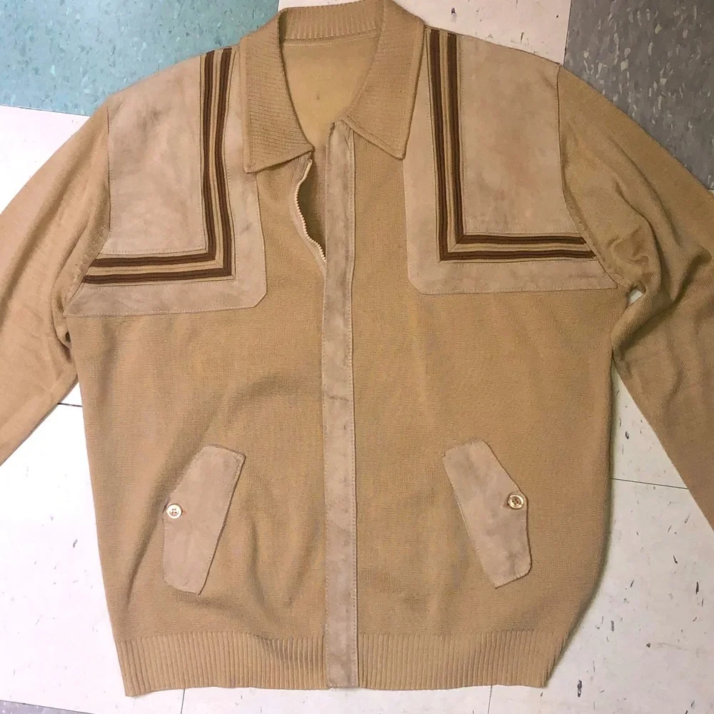Vintage 70s grandpa sweater/cardigan - Picture 1 of 5